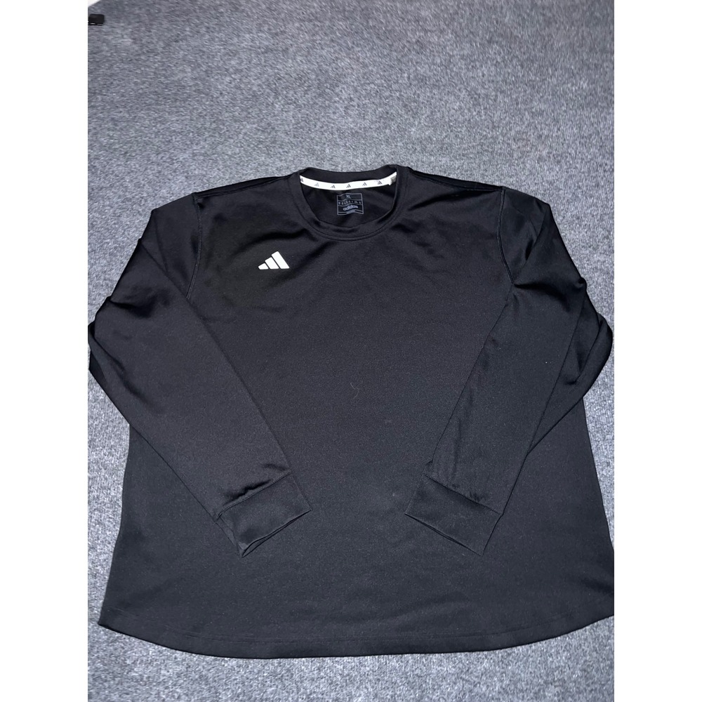 Adidas Mens XL Black Long Sleeve Performance Training Shirt RN 88387